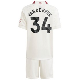 Koszulka Manchester United Van De Beek 34 Dziecięcy Trzeci 2023-24 Koszulki Piłkarskie Krótki Rękaw